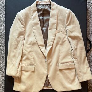 J.Crew Ludlow 42R Slim Velvet Collar Dinner Jacket Blazer Cream Foral
